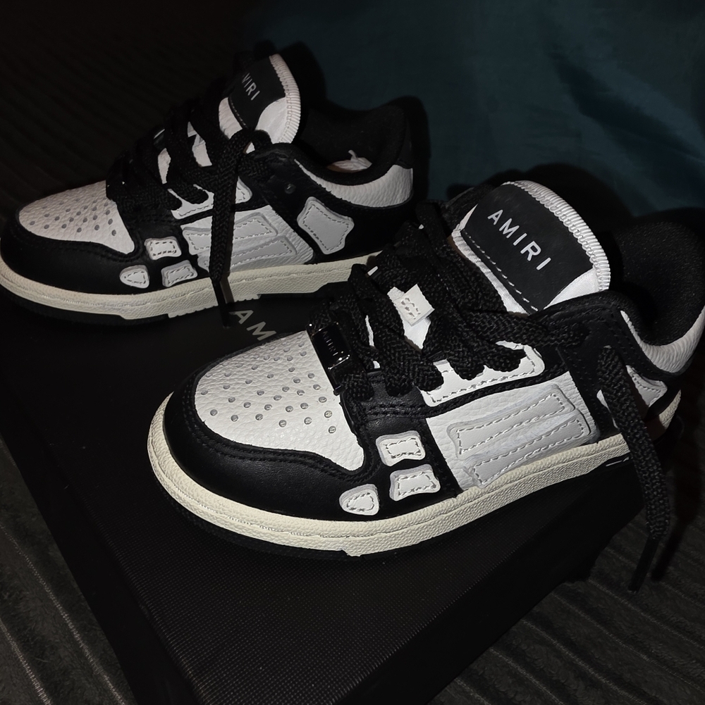 Amiri Kids Black and White Sneakers